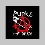 Punks not Dead hrubá mikina na zips s kapucou stiahnuteľnou šnúrkami 